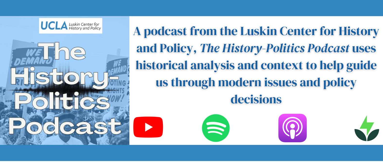 History Politics podcast banner